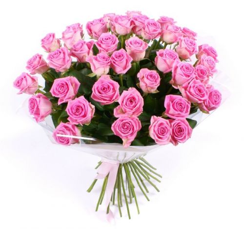 45 розовых роз с доставкой по Алабушево